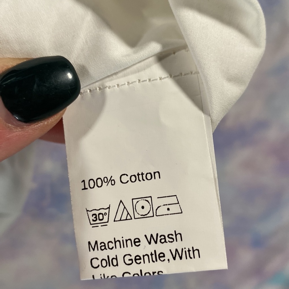 Shein • Contrasting Colorblock Split Button Up Bl… - image 10